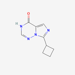 molecular formula C9H10N4O B8415852 7-cyclobutyl-3H-imidazo[5,1-f][1,2,4]triazin-4-one 