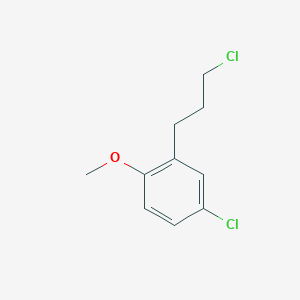 molecular formula C10H12Cl2O B8415860 3-(5-Chloro-2-methoxyphenyl)propyl chloride 