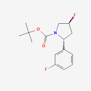 (2R,4S)-tert-butyl 4-fluoro-2-(3-fluorophenyl)pyrrolidine-1-carboxylate