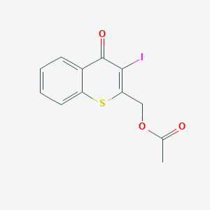(3-Iodo-4-oxo-4H-thiochromen-2-yl)methyl acetate