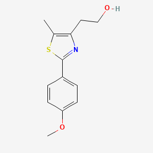 molecular formula C13H15NO2S B8415987 2-[2-(4-Methoxy-phenyl)-5-methyl-thiazol-4-yl]-ethanol 