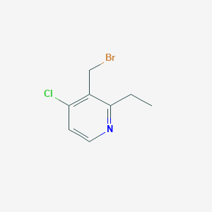 molecular formula C8H9BrClN B8415990 3-(Bromomethyl)-4-chloro-2-ethylpyridine 