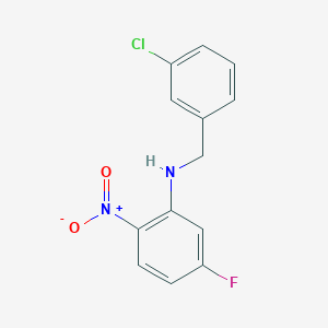 molecular formula C13H10ClFN2O2 B8416001 N-(3-Chlorobenzyl)-5-fluoro-2-nitrobenzenamine 