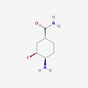 molecular formula C7H13FN2O B8416086 (1R,3S,4R)-4-Amino-3-fluoro-cyclohexanecarboxylic acid amide 