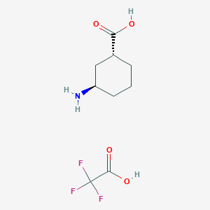 molecular formula C9H14F3NO4 B8416142 (1R,3R)-3-aminocyclohexanecarboxylic acid trifluoroacetate 
