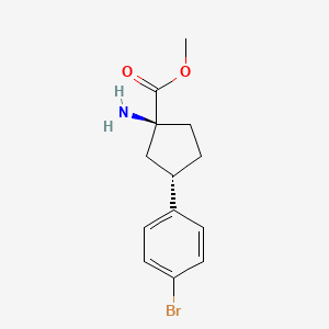 (1S,3S)-1-Amino-3-(4-bromophenyl)cyclopentanecarboxylic acid methyl ester