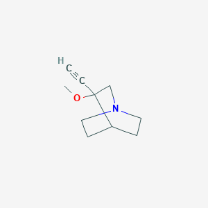 molecular formula C10H15NO B8416163 3-Ethynyl-3-methoxy-1-azabicyclo[2.2.2]octane 