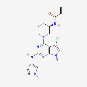 (R)-N-(1-(5-Chloro-2-((1-methyl-1H-pyrazol-4-yl)amino)-7H-pyrrolo[2,3-d]pyrimidin-4-yl)piperidin-3-yl)acrylamide