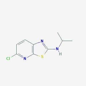 molecular formula C9H10ClN3S B8416231 5-chloro-N-isopropylthiazolo[5,4-b]pyridin-2-amine 