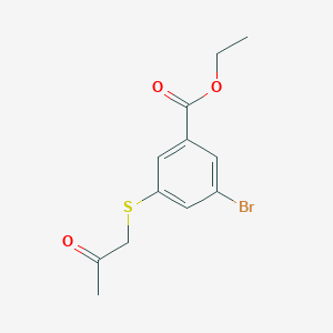 3-Bromo-5-(2-oxo-propylsulfanyl)-benzoic acid ethyl ester