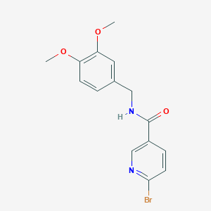 molecular formula C15H15BrN2O3 B8416290 6-bromo-N-(3,4-dimethoxybenzyl)nicotinamide 