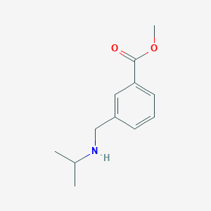 molecular formula C12H17NO2 B8416333 Methyl 3-[(isopropylamino)methyl]benzoate 