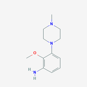 molecular formula C12H19N3O B8416371 2-Methoxy-3-(4-methylpiperazin-1-yl)aniline 