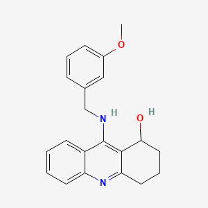 molecular formula C21H22N2O2 B8416383 9-(((3-Methoxyphenyl)methyl)amino)-1,2,3,4-tetrahydro-1-acridinol CAS No. 104628-27-5