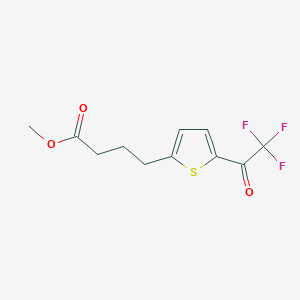 molecular formula C11H11F3O3S B8416390 Methyl 4-(5-(2,2,2-trifluoroacetyl)thiophen-2-yl)butanoat 