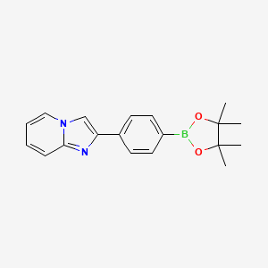 molecular formula C19H21BN2O2 B8416401 2-[4-(4,4,5,5-Tetramethyl-1,3,2-dioxaborolan-2-yl)phenyl]imidazo[1,2-a]pyridine 