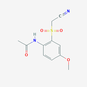 molecular formula C11H12N2O4S B8416402 n-(2-Cyanomethylsulfonyl-4-methoxyphenyl)acetamide 