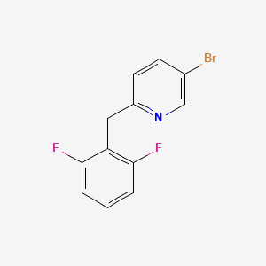 molecular formula C12H8BrF2N B8416412 5-Bromo-2-(2,6-difluorobenzyl)pyridine 