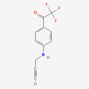molecular formula C11H8F3NO B8416415 Ethanone, 2,2,2-trifluoro-1-[4-(2-propyn-1-ylamino)phenyl]- 