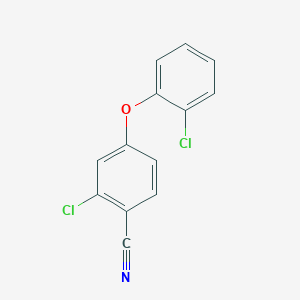 molecular formula C13H7Cl2NO B8416427 2-Chloro-4-(2-chloro-phenoxy)-benzonitrile 