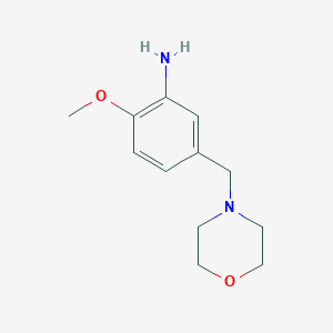 molecular formula C12H18N2O2 B8416431 2-Methoxy-5-morpholin-4-ylmethyl-phenylamine 