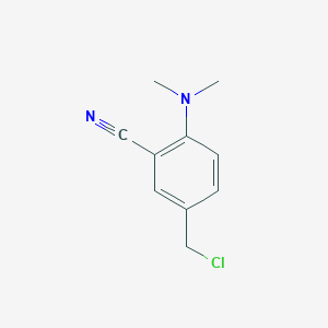 molecular formula C10H11ClN2 B8416446 m-Cyano-p-dimethylaminobenzylchloride 