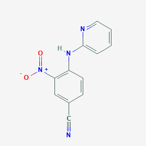 molecular formula C12H8N4O2 B8416472 4-cyano-2-nitro-N-(2-pyridyl)aniline 