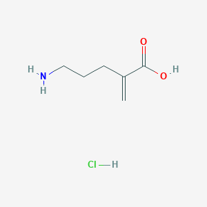 molecular formula C6H12ClNO2 B8416506 2-Methylene-5-aminopentanoic acid hydrochloride CAS No. 68074-15-7