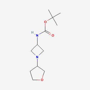 molecular formula C12H22N2O3 B8416541 Tert-butyl 1-(tetrahydrofuran-3-yl)azetidin-3-ylcarbamate CAS No. 1257046-03-9