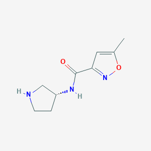 molecular formula C9H13N3O2 B8416545 5-methyl-isoxazole-3-carboxylic acid (R)-pyrrolidin-3-ylamide 