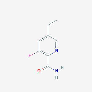 molecular formula C8H9FN2O B8416554 5-Ethyl-3-fluoropicolinamide 