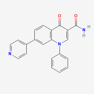 4-Oxo-1-phenyl-7-(4-pyridyl)quinoline-3-carboxamide