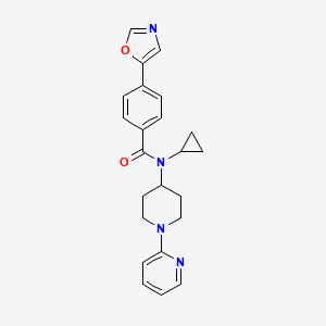 N-Cyclopropyl-4-oxazol-5-yl-N-(1-pyridin-2-yl-piperidin-4-yl)-benzamide