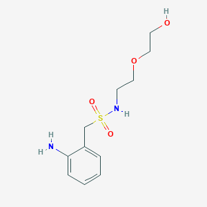 molecular formula C11H18N2O4S B8416631 1-(2-aminophenyl)-N-[2-(2-hydroxyethoxy)ethyl]methanesulfonamide 
