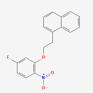 molecular formula C18H14FNO3 B8416636 1-[2-(5-Fluoro-2-nitro-phenoxy)-ethyl]-naphthalene CAS No. 475215-59-9
