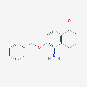 molecular formula C17H17NO2 B8416648 5-Amino-6-benzyloxy-1,2,3,4-tetrahydro-1-naphthalenone 