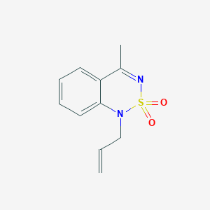 molecular formula C11H12N2O2S B8416653 1-Allyl-4-methyl-1H-2,1,3-benzothiadiazine 2,2-dioxide 