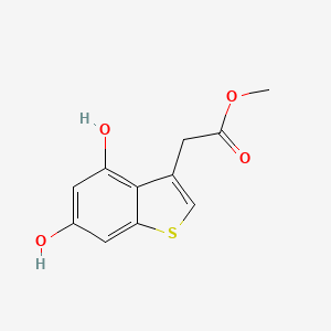 molecular formula C11H10O4S B8416658 Methyl(4,6-dihydroxy-1-benzothiophen-3-yl)acetate 