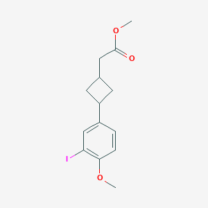 Methyl [trans-3-(3-iodo-4-methoxyphenyl)cyclobutyl]acetate