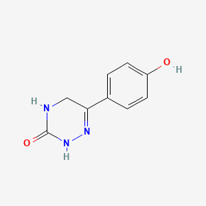 molecular formula C9H9N3O2 B8416715 4,5-Dihydro-6-(p-hydroxyphenyl)-1,2,4-triazin-3-(2H)-one 