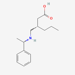 molecular formula C15H23NO2 B8416739 (S,S)-3-[(1-phenyl ethylamino)-methyl]-hexanoic acid 