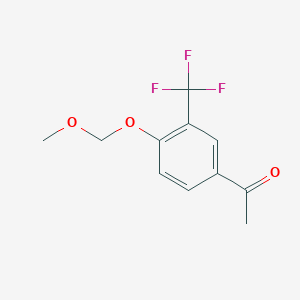 molecular formula C11H11F3O3 B8416744 1-(4-Methoxymethoxy-3-trifluoromethylphenyl)ethanone 