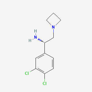 molecular formula C11H14Cl2N2 B8416776 (S)-2-(Azetidin-1-yl)-1-(3,4-dichlorophenyl)ethanamine 