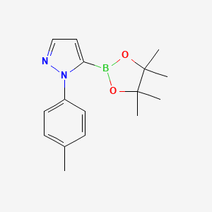 molecular formula C16H21BN2O2 B8416792 1-(4-methylphenyl)-5-(tetramethyl-1,3,2-dioxaborolan-2-yl)-1H-pyrazole 