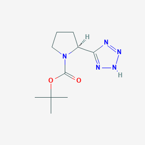 molecular formula C10H17N5O2 B8416804 Tert-butyl (2S)-2-(1H-1,2,3,4-tetrazol-5-YL)pyrrolidine-1-carboxylate CAS No. 867326-86-1