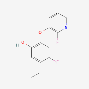 molecular formula C13H11F2NO2 B8416820 5-Ethyl-4-Fluoro-2-[(2-Fluoropyridin-3-Yl)oxy]phenol CAS No. 1269055-87-9