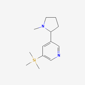 molecular formula C13H22N2Si B8416867 5-(Trimethylsilyl)-3-(1-methyl-2-pyrrolidinyl)pyridine 