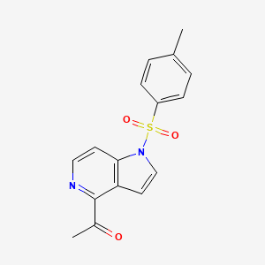 molecular formula C16H14N2O3S B8416903 1-(1-tosyl-1H-pyrrolo[3,2-c]pyridin-4-yl)ethanone 
