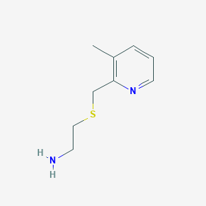 molecular formula C9H14N2S B8416955 3-Methyl-2-((2-aminoethyl)thiomethyl)pyridine 