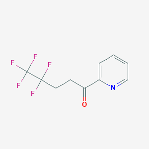 molecular formula C10H8F5NO B8417041 1-Pentanone,4,4,5,5,5-pentafluoro-1-(2-pyridinyl)- 